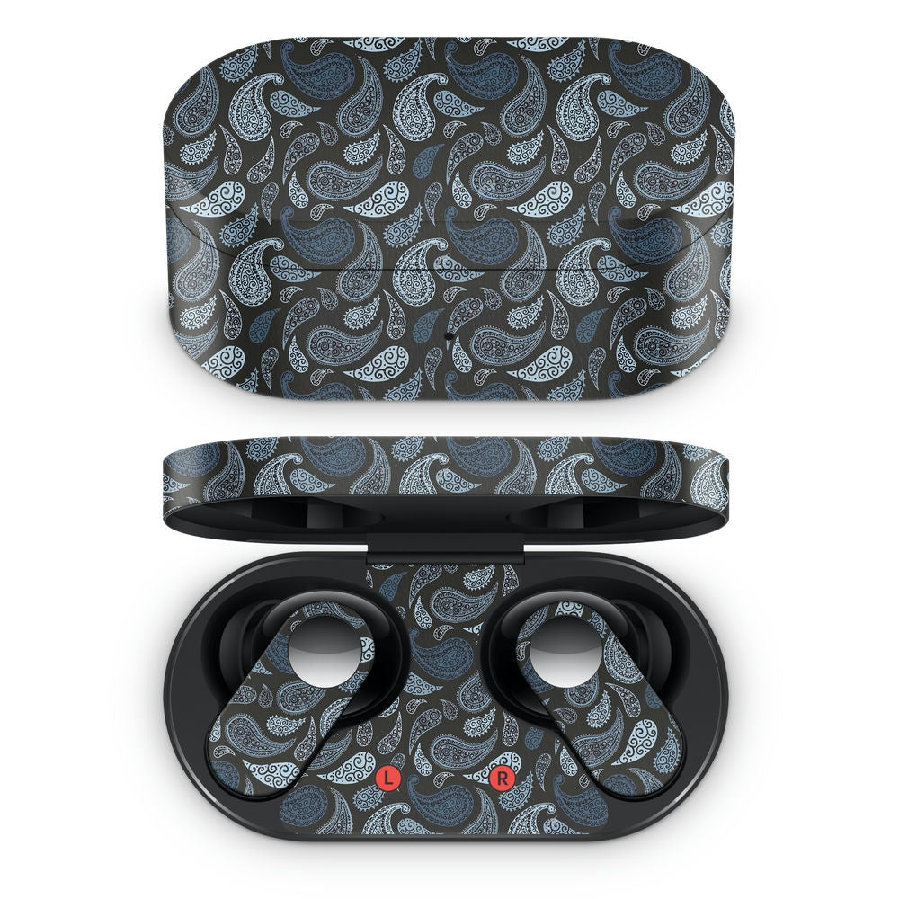 Enhance Your Oneplus Nord Buds With Black Grey Spiral On Black Earbud Skin Skinslegend