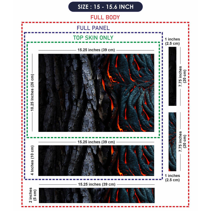 Laptop Skin - Orange Lava in Tree Root