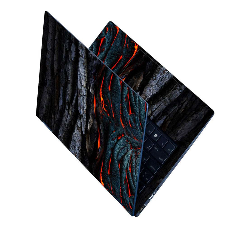 Laptop Skin - Orange Lava in Tree Root