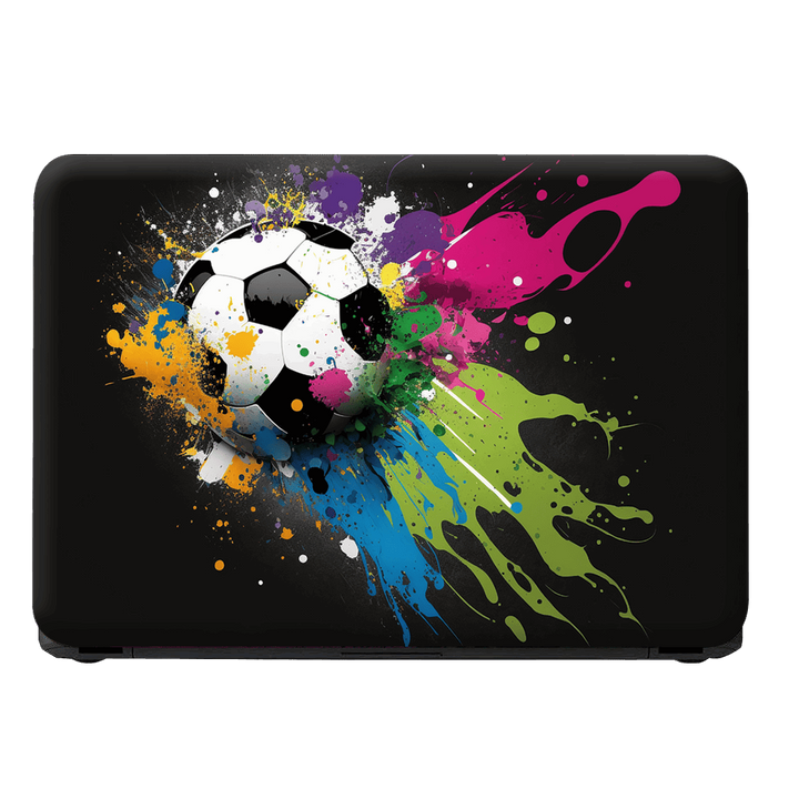 Laptop Skin - A Football or Soccer on Black