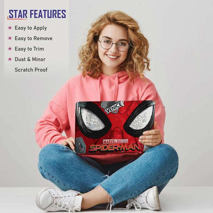 Full Panel Laptop Skin - Marvel Spiderman Eyes