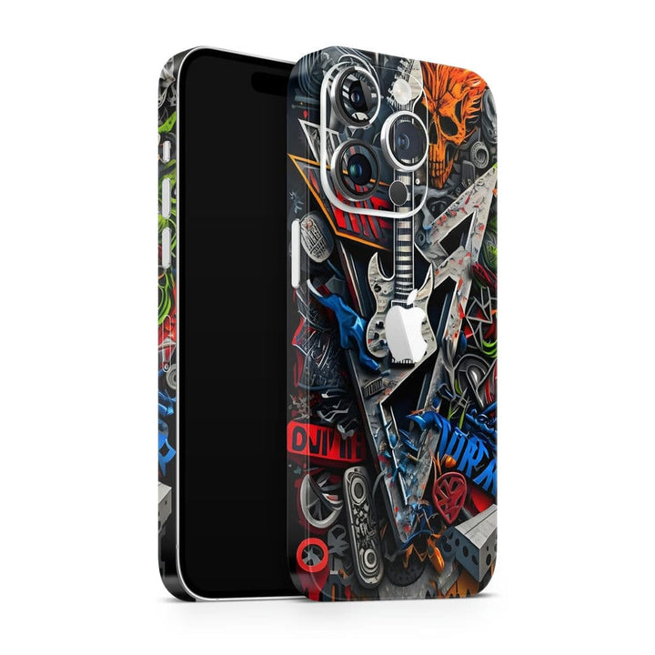 Apple iPhone Skin Wrap - Guitar Sticker Bomb