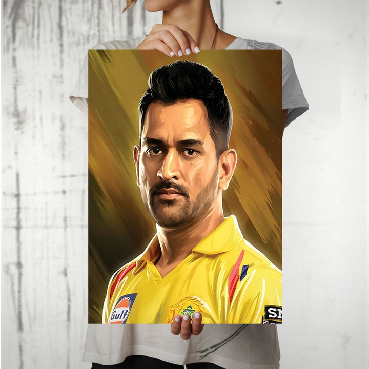 Metal Poster - Indian Cricketer MS Dhoni MS04