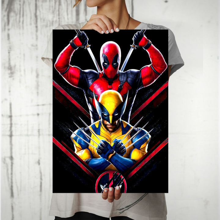 Metal Poster - Superhero Deadpool & Wolverine DW02