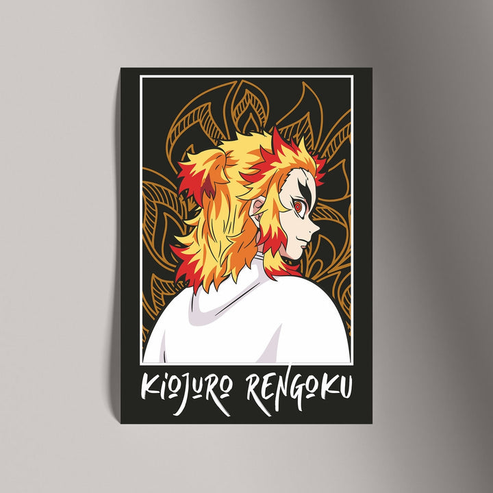 Self Adhesive Textured Vinyl Poster Kyojuro Rengoku Demon Slayer