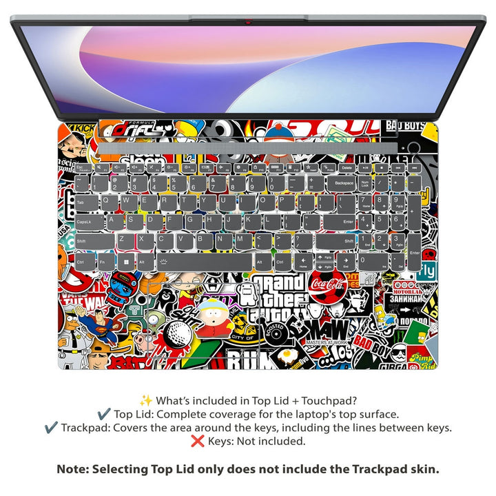 Lenovo Laptop Skin - Sticker Bomb