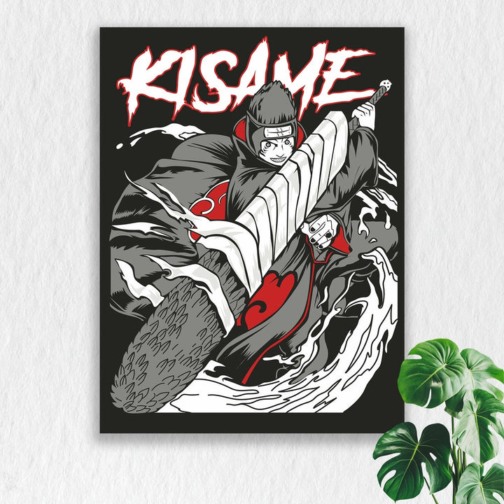 Self Adhesive Textured Vinyl Poster Kisame Hoshigaki Naruto