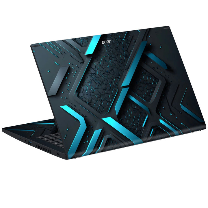 Acer Laptop Skin - Glowing Blue Grid Structure