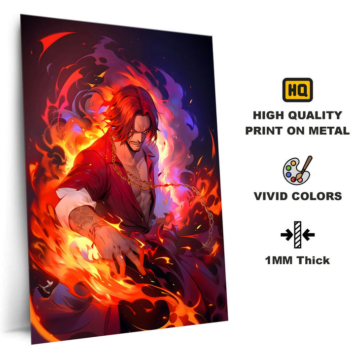 Metal Poster - Anime One Piece Shanks OP70