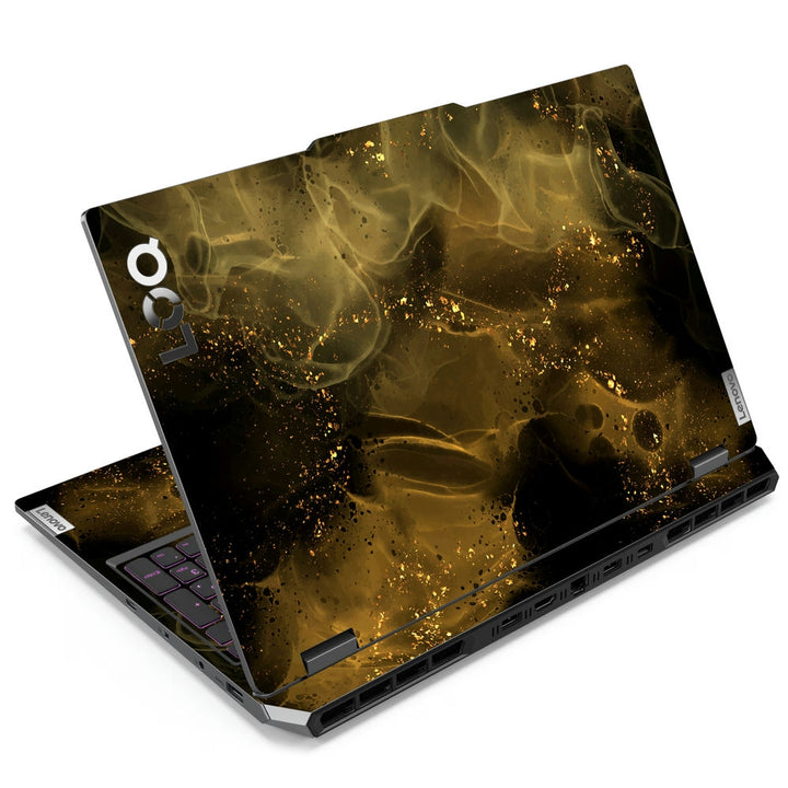 Lenovo LOQ Laptop Skin - Golden Dust Particle Abstract