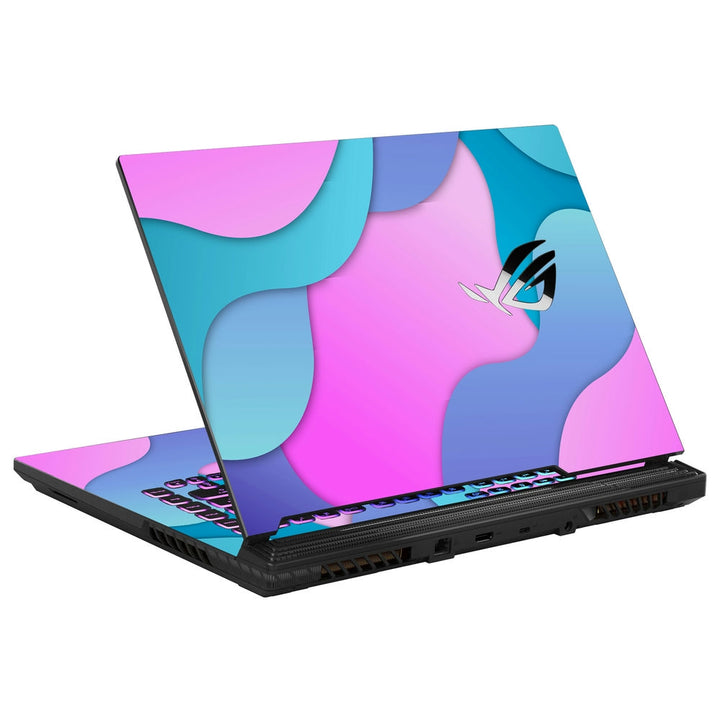 Asus Laptop Skin - Pink and Blue Flowing Fluid Art