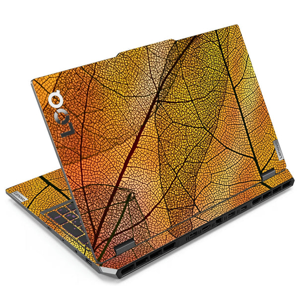 Lenovo LOQ Laptop Skin - Golden and Orange Web Art