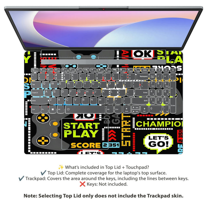 Lenovo Laptop Skin - Retro Gaming Fun