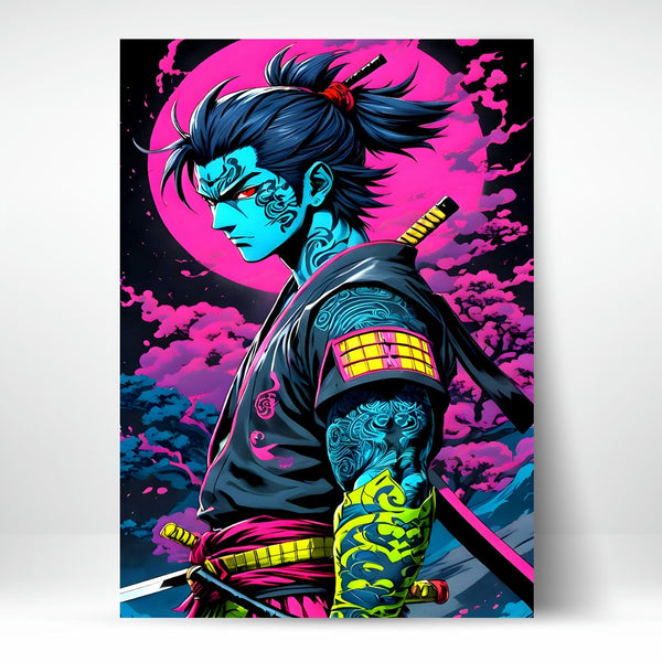 Metal Poster - Anime Samurai Warrior