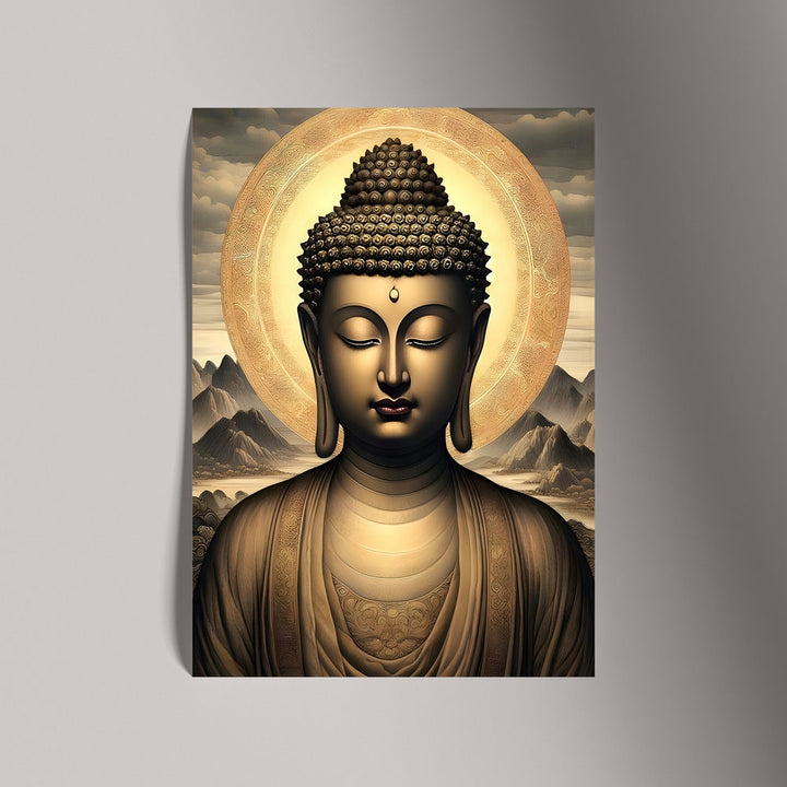 Self Adhesive Textured Vinyl Poster Enlightened Buddha