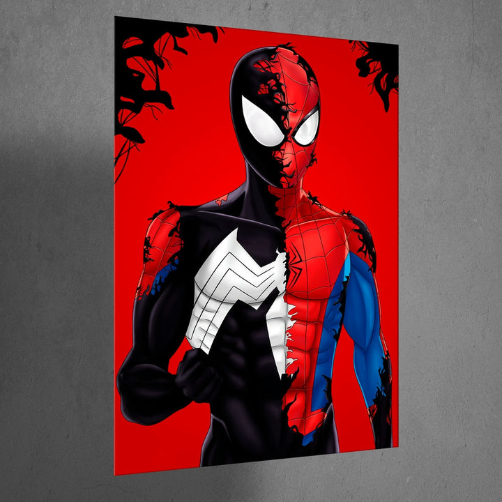 Metal Poster - Spiderman Red Blue Black