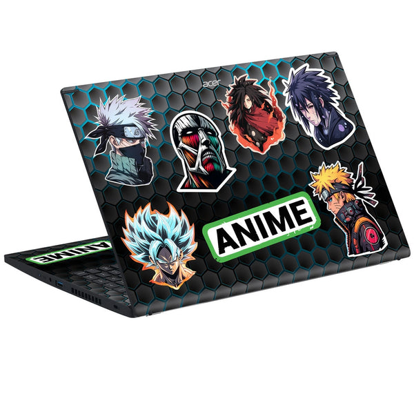 Acer Laptop Skin - Anime Icons Collage Honeycomb