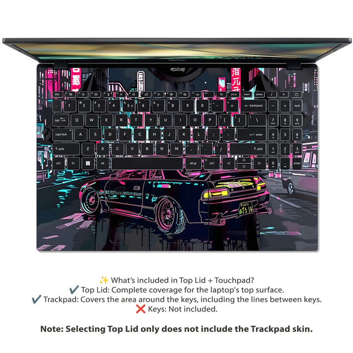 Acer Laptop Skin - Cyberpunk City Drive