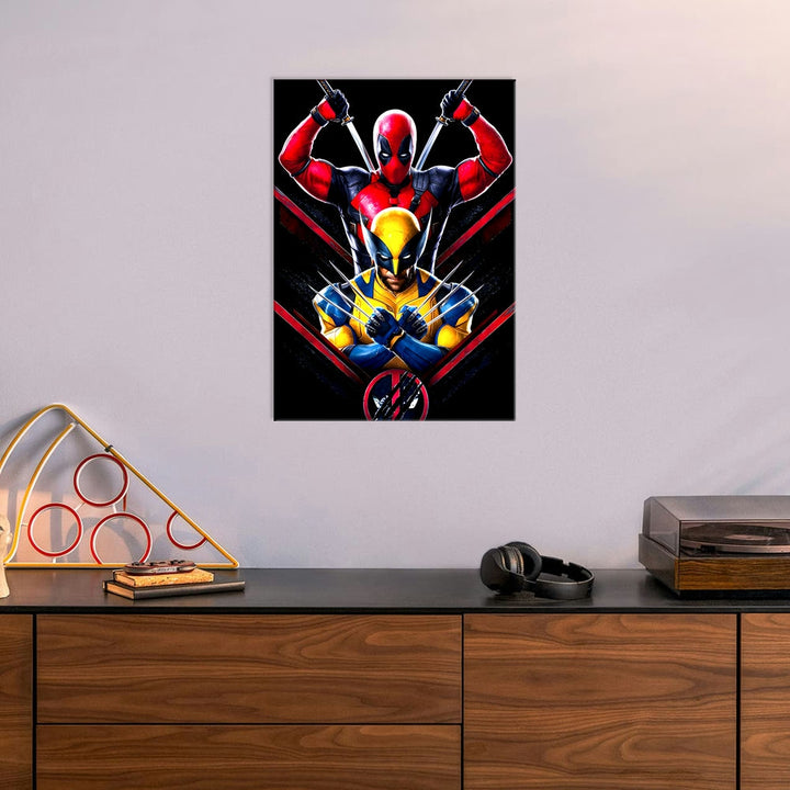 Metal Poster - Superhero Deadpool & Wolverine DW02