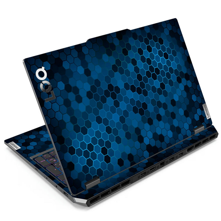 Lenovo LOQ Laptop Skin - Black Blue Honeycomb