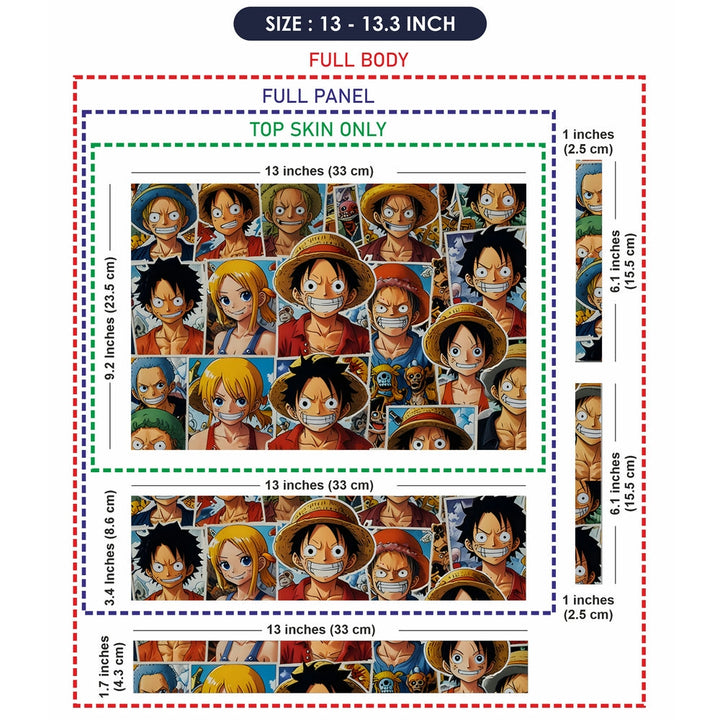 Laptop Skin - Anime One Piece Dynamic Collage DS7