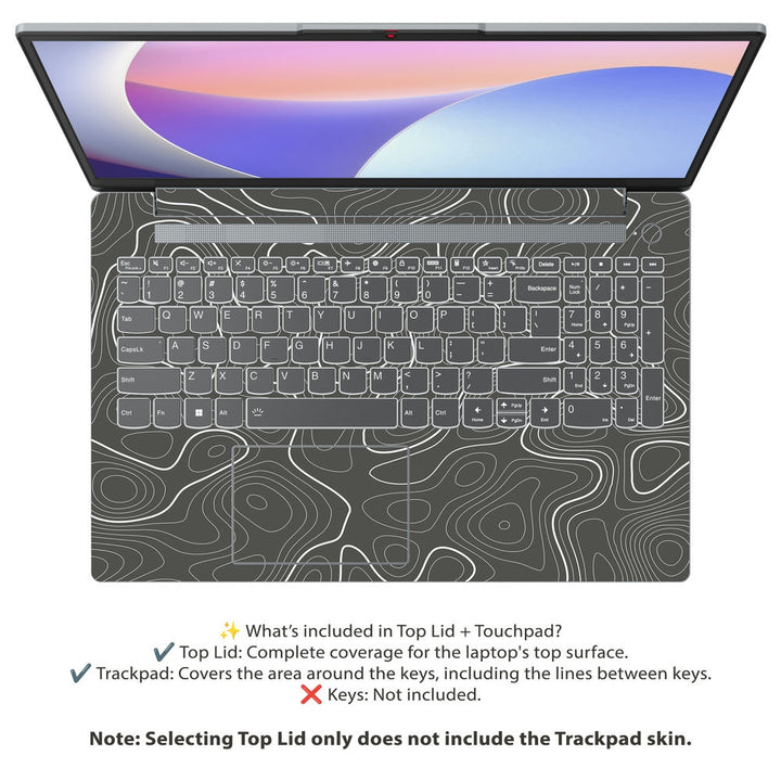 Lenovo Laptop Skin - Topography Pattern TP01