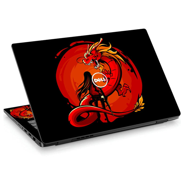 Dell Laptop Skin - Dragon Tales Women with Gun