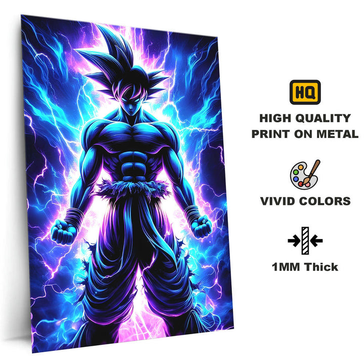 Metal Poster - Anime Goku Electric