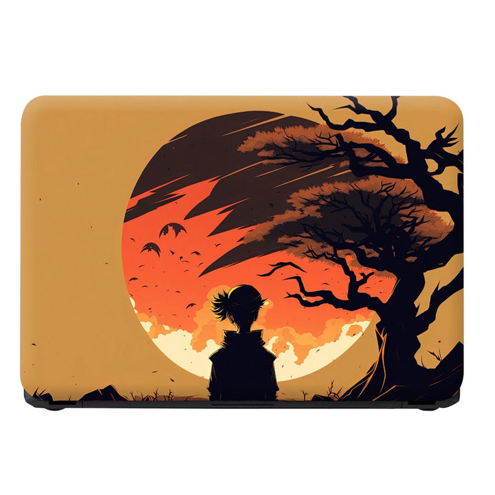 Laptop Skin - Girl Under the Full Moon Blood and Tree