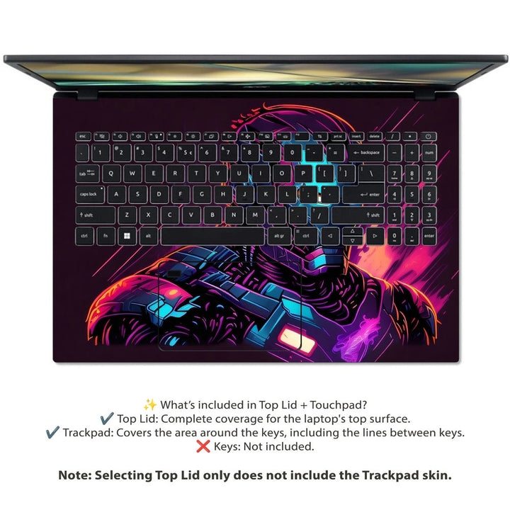 Acer Laptop Skin - Iron Man Purple