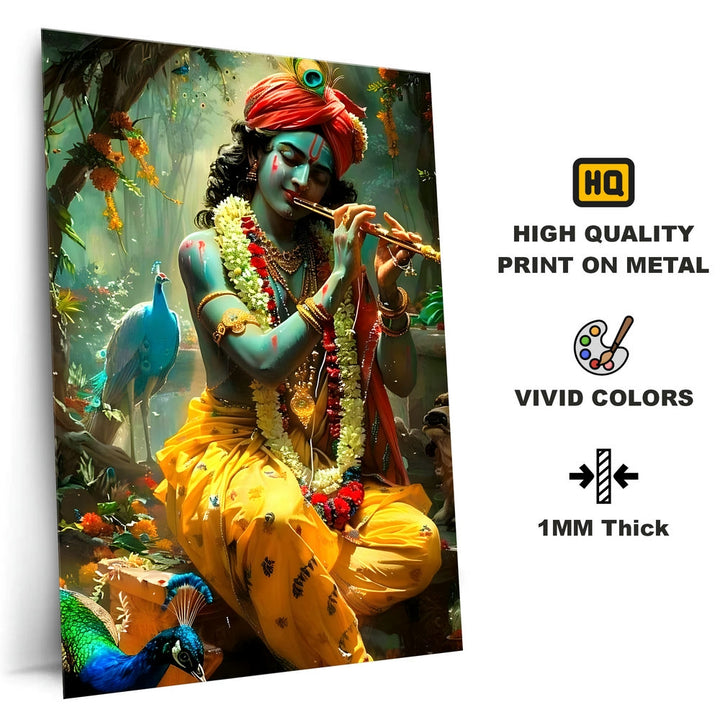 Metal Poster - Lord Krishna LK03