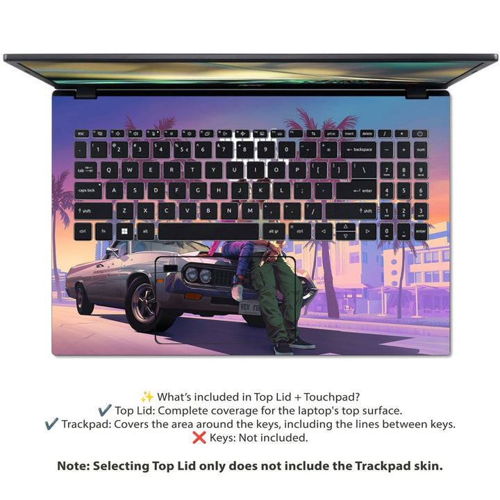 Acer Laptop Skin - GTA 6 Retro Escape