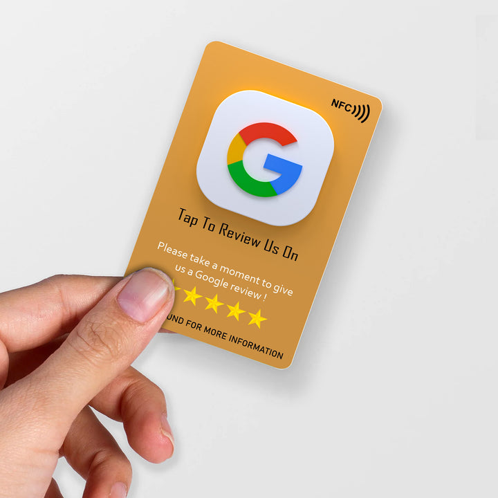 Google Review Card Golden