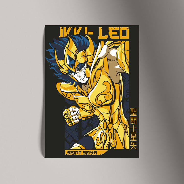 Self Adhesive Textured Vinyl Poster Leo Saint Seiya