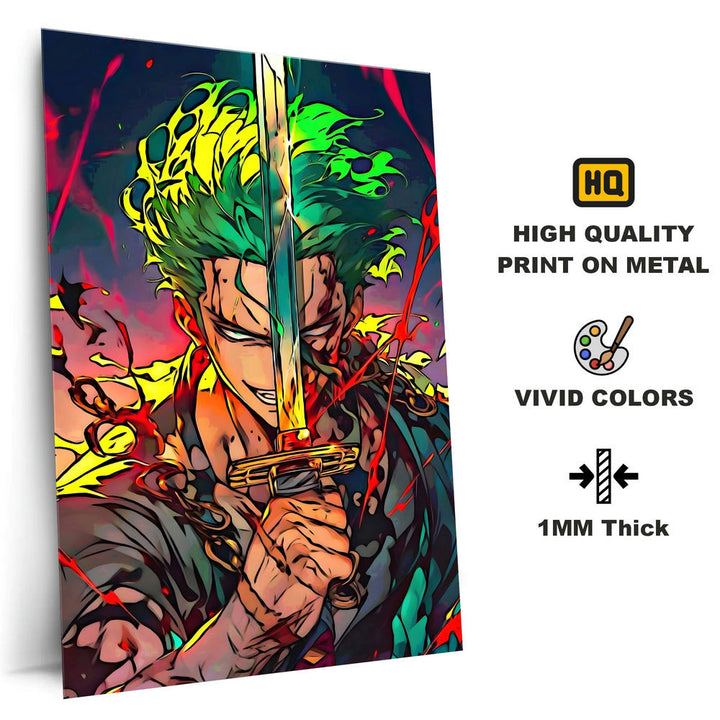 Metal Poster - One Piece Roronoa Zoro OP26