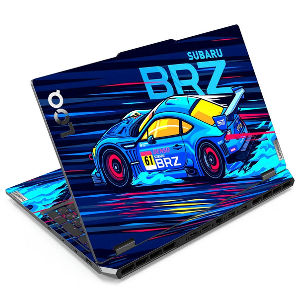 Laptop Skin - Subaru BRZ Blue Racing