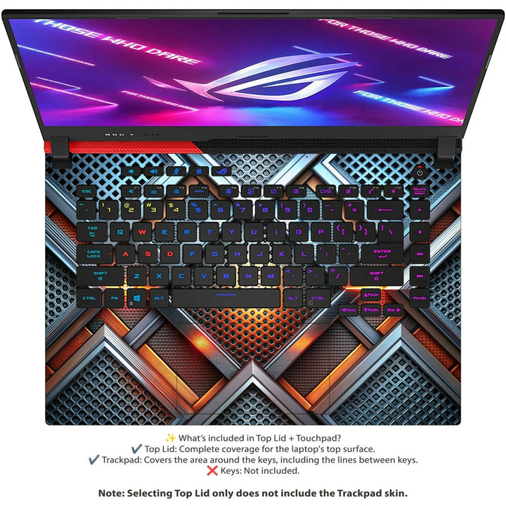 Asus Laptop Skin - Metal Grid Radiance