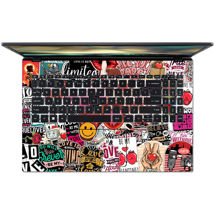 Acer Laptop Skin - Love Sticker Bomb