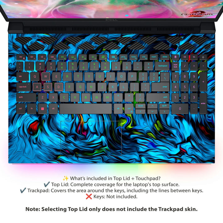 Dell Laptop Skin - Abstract Blue Design