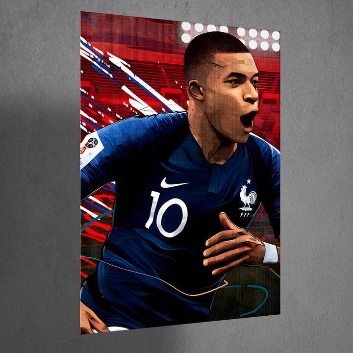 Metal Poster - Footballer Kylian Mbappe KM01