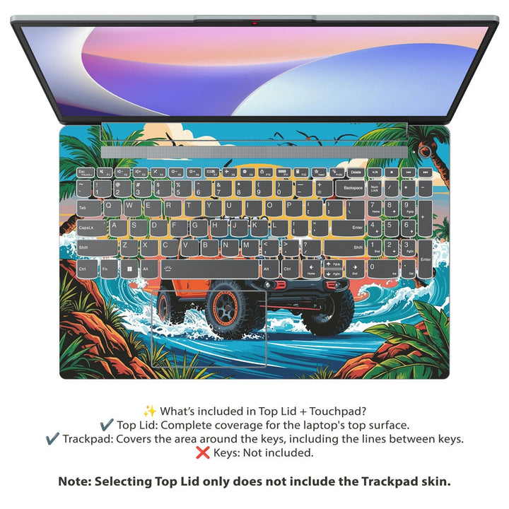 Lenovo Laptop Skin - Tropical Jeep Safari