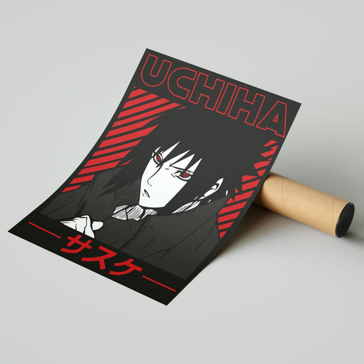 Self Adhesive Textured Vinyl Poster Uchiha Sasuke Naruto