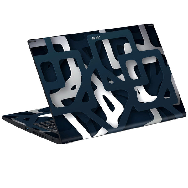 Acer Laptop Skin - Abstract Maze Blue