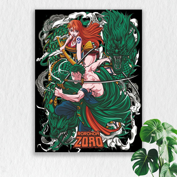 Self Adhesive Textured Vinyl Poster One Piece Zoros Sword Mastery