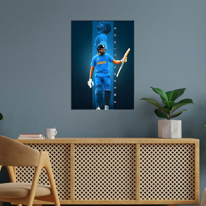 Metal Poster - Indian Cricketer Rohit Sharma RS03