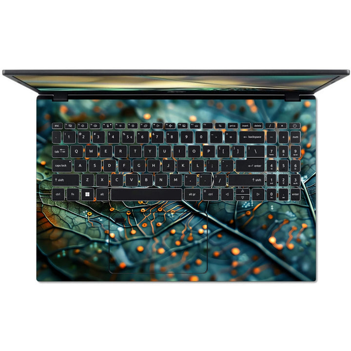 Acer Laptop Skin - Metallic Green Rusted Surface