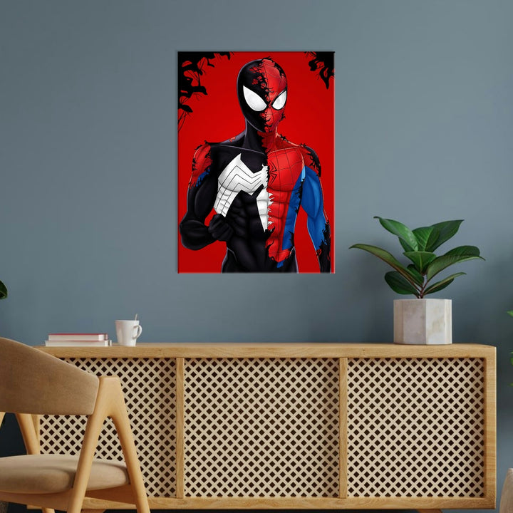 Metal Poster - Spiderman Red Blue Black