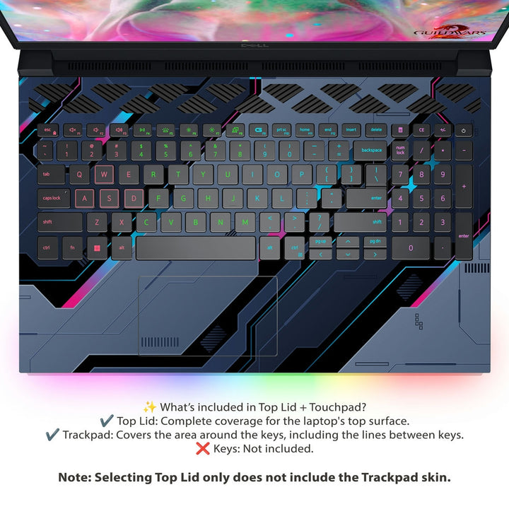 Dell Laptop Skin - Neon Tech