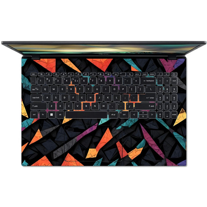 Acer Laptop Skin - Multicolored Triangular Mosaic Art