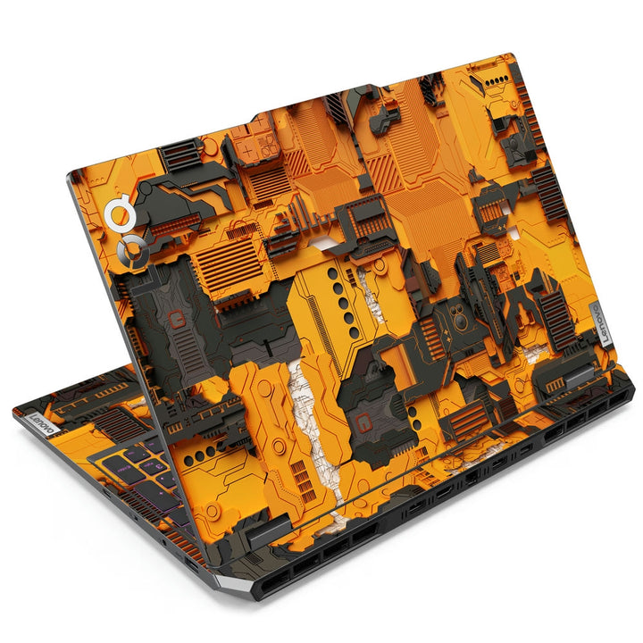 Laptop Skin - Tech Yellow Circuitry